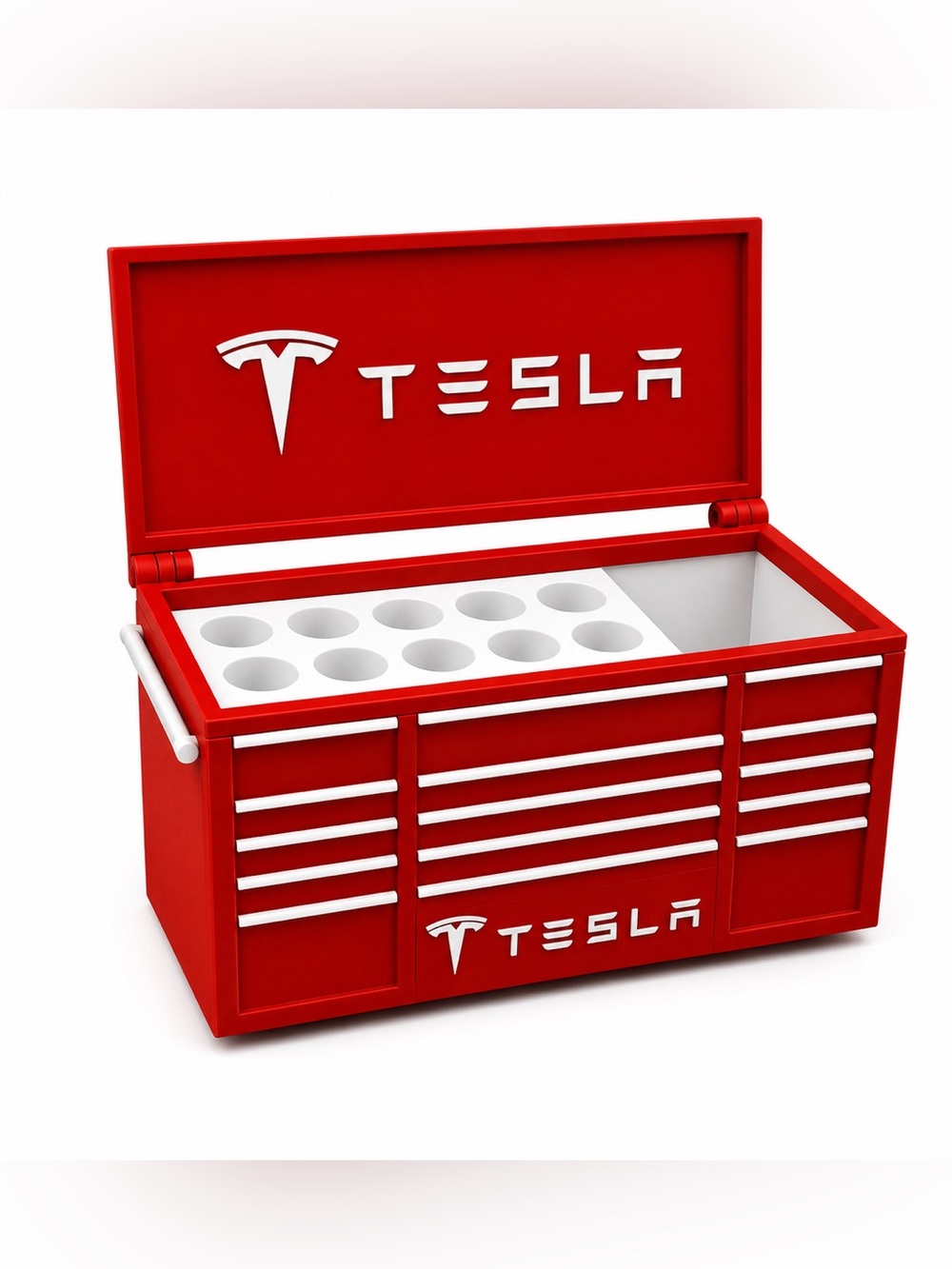 Tesla Mini Toolbox Pen And Trinket Holder Desk Top Organizer